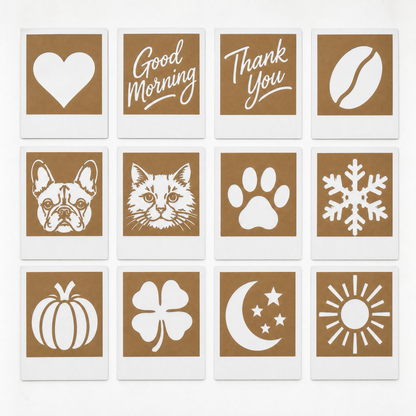 BrewShot Latte Art Printer + 4 Stencil Starter Set